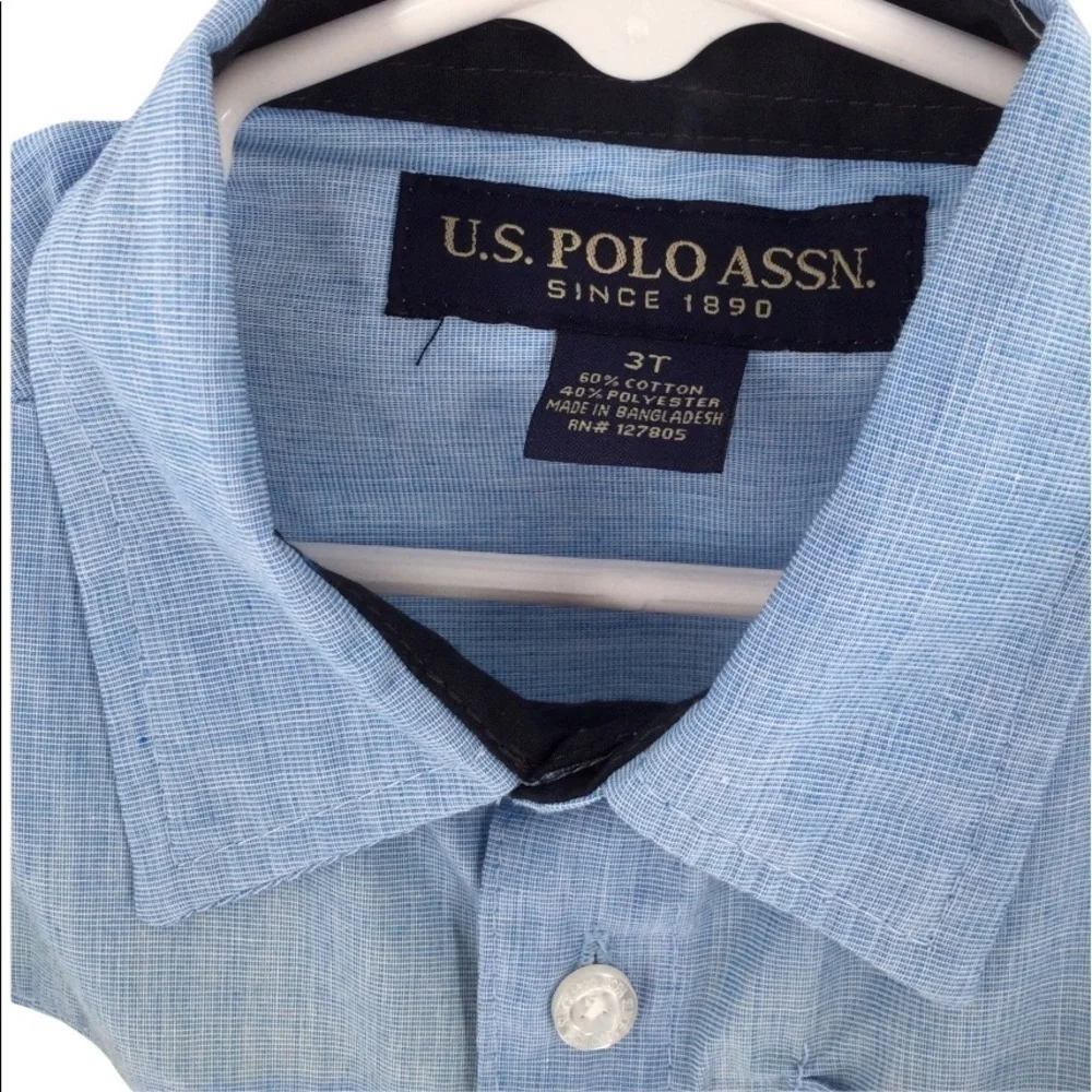 #016 Polo‎ Assn. Boys Nautical Shirt and Shorts Set